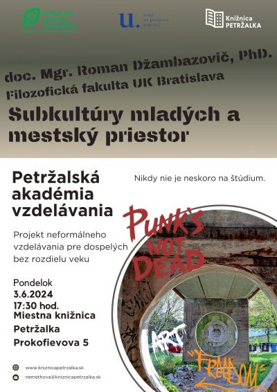Petržalská akadémia vzdelávania: doc. Mgr. Roman Džambazovič, PhD. : Subkultúry mladých a mestský priestor